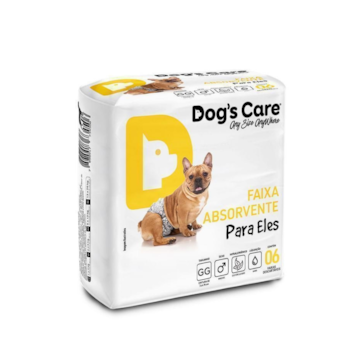 Fralda Higiênica Dog's Care Para Machos GG com 6 Unidades - Imagem principal