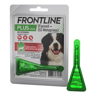 Frontline Plus Antipulgas e Carrapatos para Cães de 40 a 60kg