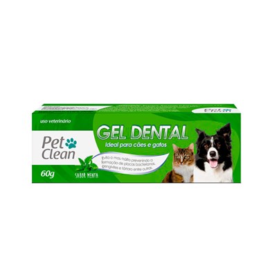 Gel Dental Menta Pet Clean para Cães e Gatos 60 gr
