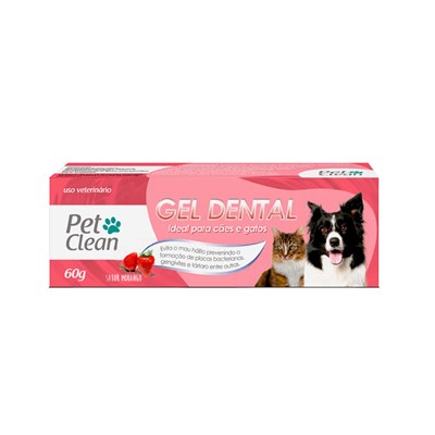 Gel Dental Morango Pet Clean para Cães e Gatos 60 gr