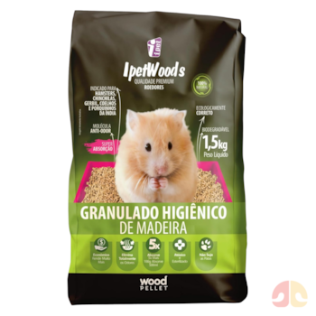 Granulado Higiênico de Madeira para Roedores IpetWoods 1,5kg - Imagem principal