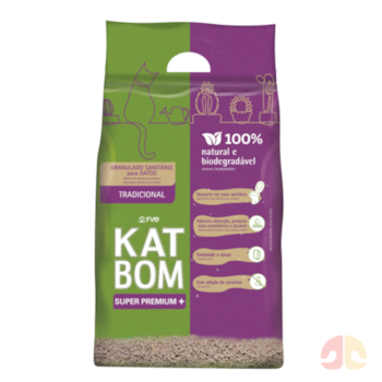 Granulado Sanitário Biodegradável Katbom Tradicional para Gatos 3kg - Imagem principal