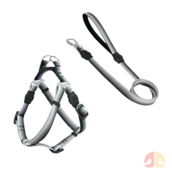 Guia e Peitoral Degradê Americano São Pet Cinza G para Cães - Imagem principal