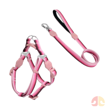 Guia e Peitoral Degradê Americano São Pet Rosa M para Cães - Imagem principal