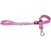Guia Regulável Rosa São Pet com Cinto de Segurança para Cachorros de 100 X 1,5 cm