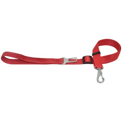 Guia Regulável Vermelha São Pet com Cinto de Segurança para Cachorros de 100X1,5 cm