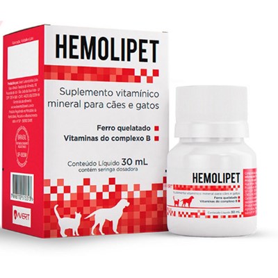 Hemolipet Suplemento Vitaminico cachorros e gatos 30ml