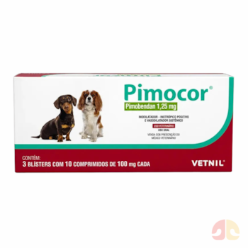 Inodilador Pimocor 1,25 mg Vetnil para Cães - Imagem principal