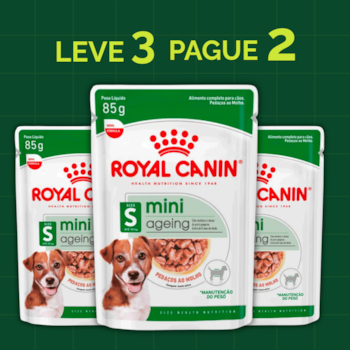 Kit 3 Sachês Royal Canin Mini Ageing 12+ para Cães Idosos de Raças Mini 85g - Imagem principal
