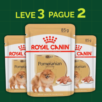 Kit 3 Sachês Royal Canin Pomeranian Adult para Cachorros Adultos 85g - Imagem principal