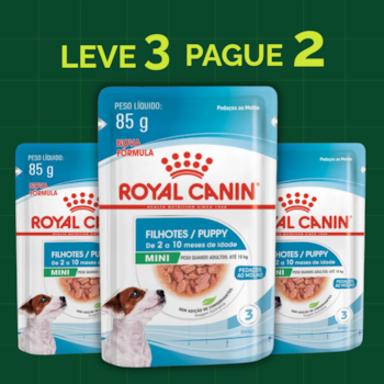 Kit 3 Sachês Royal Canin Puppy Mini para Cães Filhotes 85g - Imagem principal