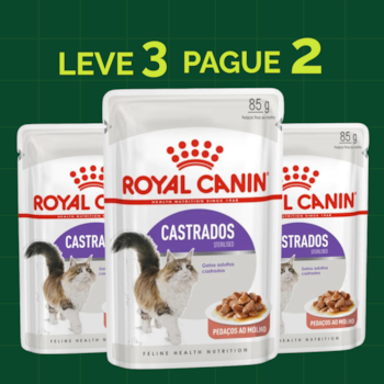 Kit 3 Sachês Royal Canin Sterilised Pedaços ao Molho Gatos Adultos Castrados 85g - Imagem principal