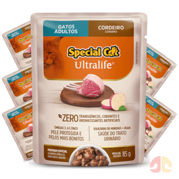 Kit 6 Sachês Special Cat Ultralife 85g Gatos Sabor Cordeiro - Imagem principal