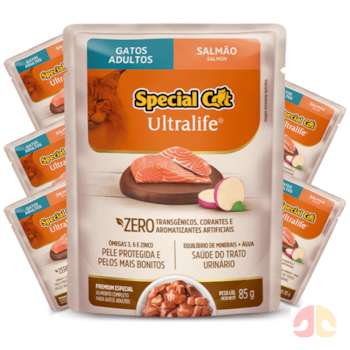 Kit 6 Sachês Special Cat Ultralife 85g Gatos Sabor Salmão - Imagem principal