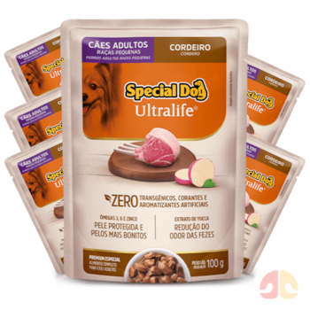 Kit 6 Sachês Special Dog Ultralife 100g Cães Raças Pequenas Sabor Cordeiro - Imagem principal