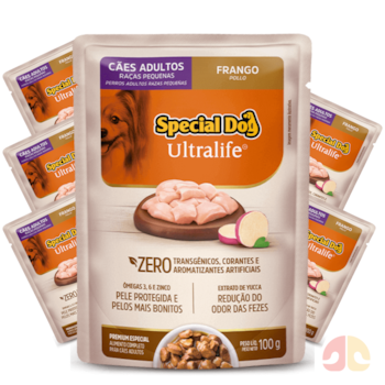 Kit 6 Sachês Special Dog Ultralife 100g Cães Raças Pequenas Sabor Frango - Imagem principal