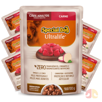 Kit 6 Sachês Special Dog Ultralife 100g Cães Sabor Carne - Imagem principal