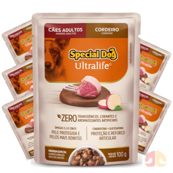 Kit 6 Sachês Special Dog Ultralife 100g Cães Sabor Cordeiro - Imagem principal