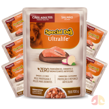 Kit 6 Sachês Special Dog Ultralife 100g Cães Sabor Salmão - Imagem principal