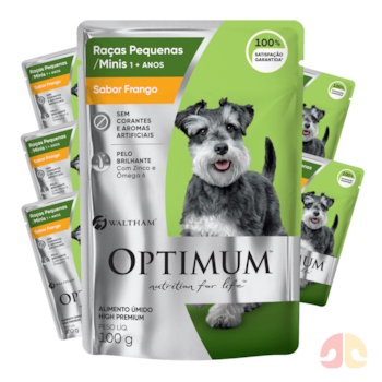 Kit Sachê Optimum Para Cães Adultos De Porte Pequeno 100g Sabor Frango - Imagem principal