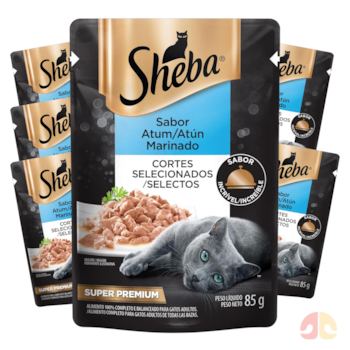 Kit Sachê Sheba para Gatos Adultos 85g Sabor Atum Marinado - Imagem principal