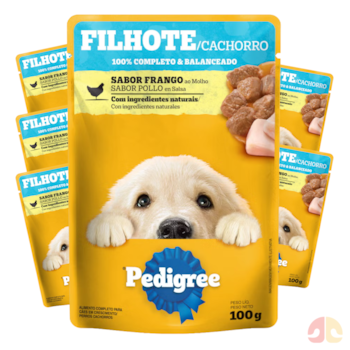 Kit Sachês Pedigree Para Cães Filhotes 100g Frango Ao Molho - Imagem principal