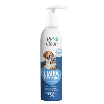 Limpa Orelhas Pet Clean para Cães e Gatos 100gr