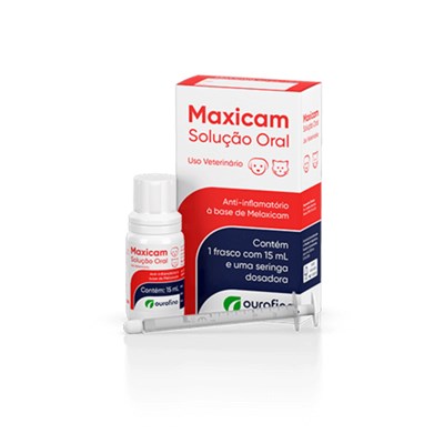 Maxicam Anti-Inflamatório Solucao Oral 15ml Cães e Gatos Ourofino