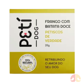Mini Petisco Natural Sabor Frango com Batata Doce 20g Petí Dog para Cães - Imagem principal