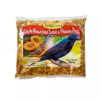 Mistura  Nutripássaros para Sabiá e Pássaro Preto Oleosa com Mamão 500g - Imagem principal