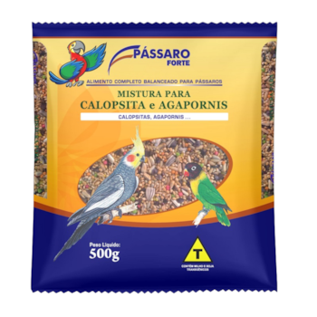 Mistura Pássaro Forte para Calopsitas e Agapornis 500gr - Imagem principal
