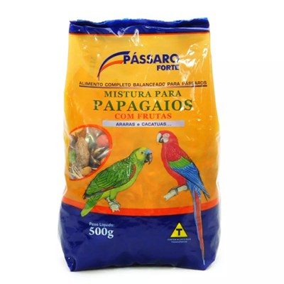 Mistura Pássaro Forte para Papagaios com Frutas 500g