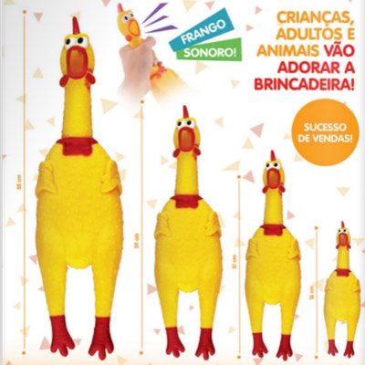 Mordedor The Pets Brasil Frango Gritador Grande 39cm