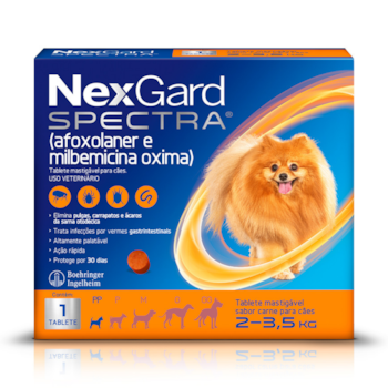 Nexgard Spectra Antipulgas e Carrapatos para Cães de 2 a 3,5kg 1 Tablete Mastigável - Imagem principal