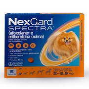Nexgard Spectra Antipulgas e Carrapatos para Cães de 2 a 3,5kg 3 Tabletes Mastigáveis