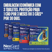 Nexgard Spectra Antipulgas e Carrapatos para Cães de 30,1 a 60kg 1 Tablete Mastigável