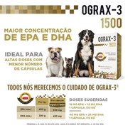 Ograx-3 suplementos para cachorros 30 cápsulas 1500mg