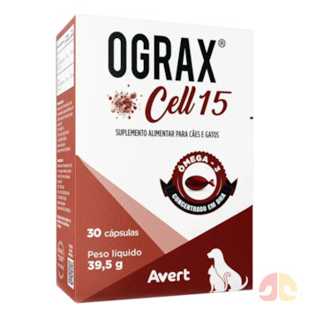 Ograx Cell 15 Suplemento Avert para Cães e Gatos 30 Cápsulas - Imagem principal