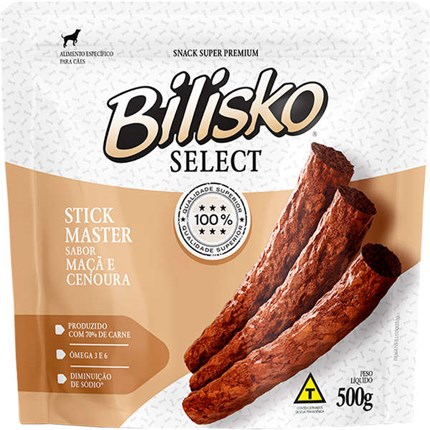 Palito Bilisko Select Stick Master para Cachorros sabor Maçã 500g