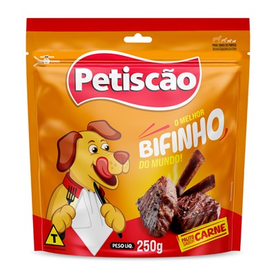 Palito Mastigável Fino Petiscão Sabor Carne para Cachorros 250gr