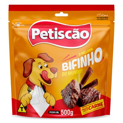 Palito Mastigável Fino Petiscão Sabor Carne para Cachorros 500gr