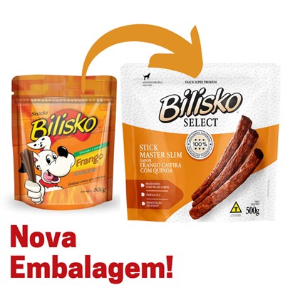 Palitos Finos Bilisko Select Stick Master Slim para Cachorros sabor Frango 500g