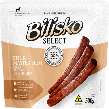 Palitos Finos Bilisko Select Stick Master Slim para Cachorros sabor Maçã 500g