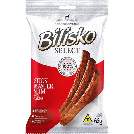 Palitos Finos Bilisko Select Stick Master Slim Para Cães Sabor Carne 65g
