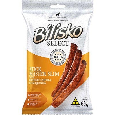 Palitos Finos Bilisko Select Stick Master Slim Sabor Frango Caipira Com Quinoa 65gr
