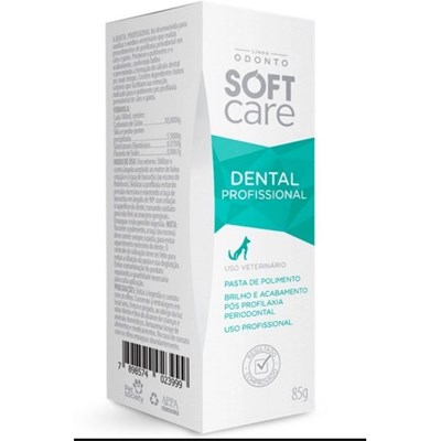 Pasta Dental Soft Care Profissional para Cachorros e Gatos 85gr
