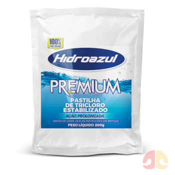 Pastilha Premium Tricloro Hidroazul 200g para Piscinas - Imagem principal