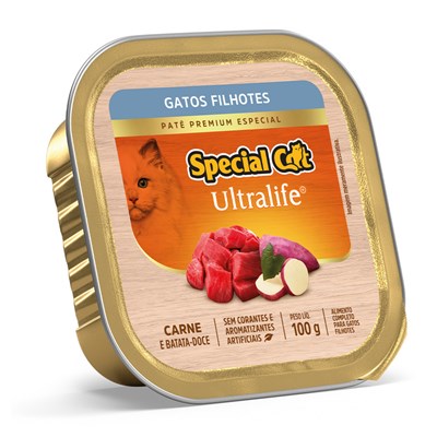 Patê Special Cat Ultralife Gatos Filhotes 100gr Sabor Carne e Batata-Doce
