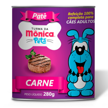 Patê Turma da Mônica Pets para Cães Adultos Carne 280gr - Imagem principal