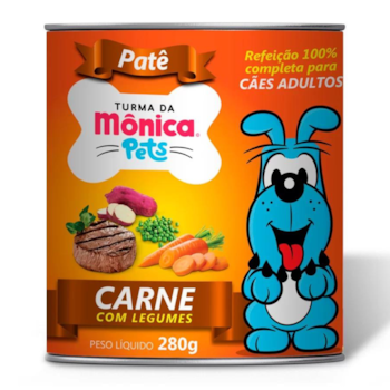 Patê Turma da Mônica Pets para Cães Adultos Carne e Legumes 280gr - Imagem principal